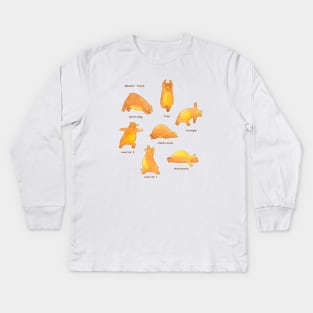 Bearly Yoga Kids Long Sleeve T-Shirt